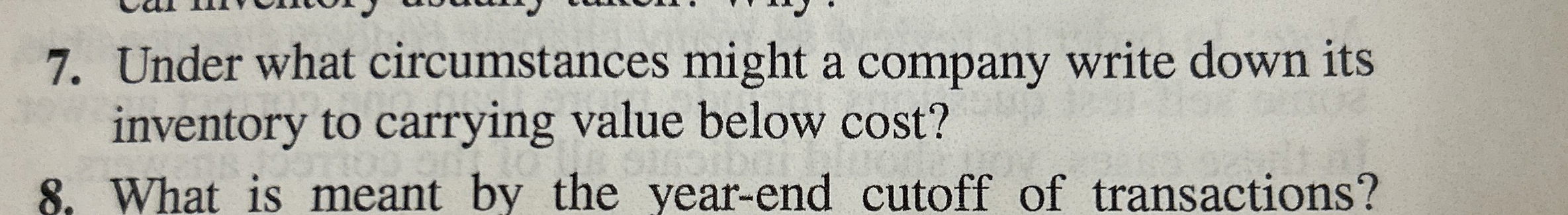 Under what circumstances might a company write