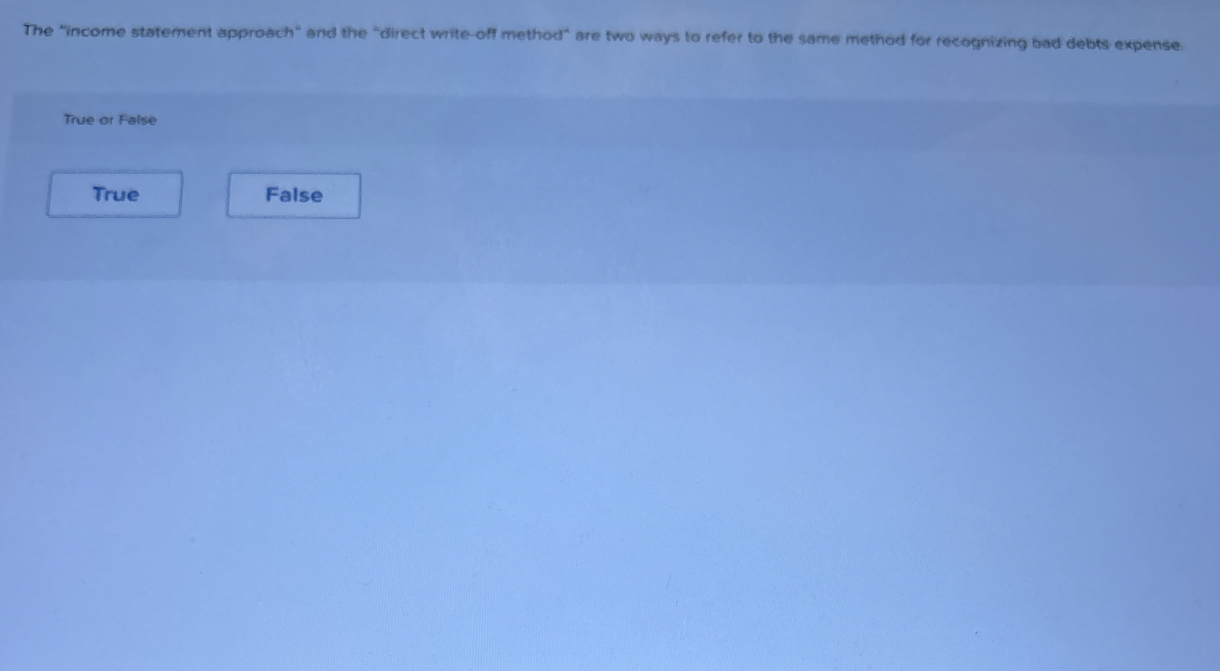 The "income statement approach and the "direct