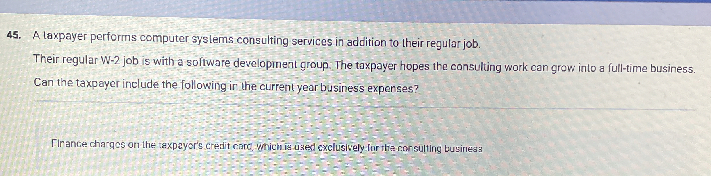 A taxpayer performs computer systems consulting