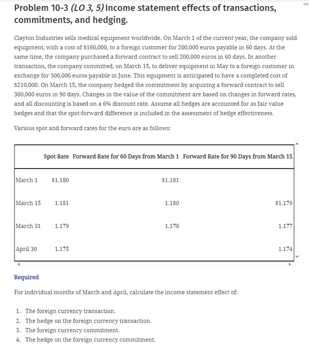 Problem 1 0 - 3 ( LO 3 , 5 ) Income statement