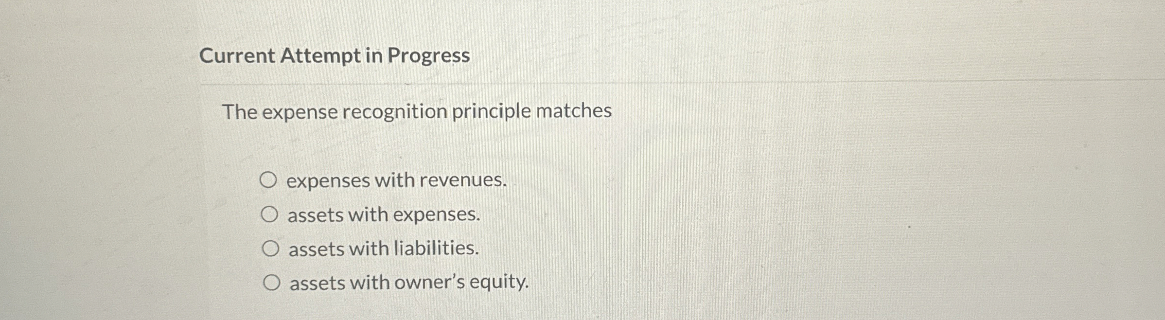 Current Attempt in Progress The expense