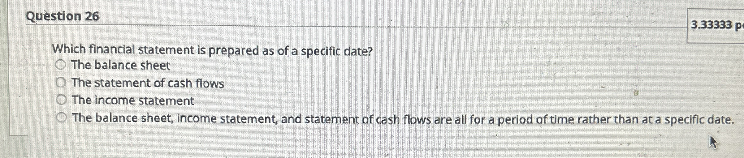 Qu stion 2 6 3 . 3 3 3 3 3 Which financial