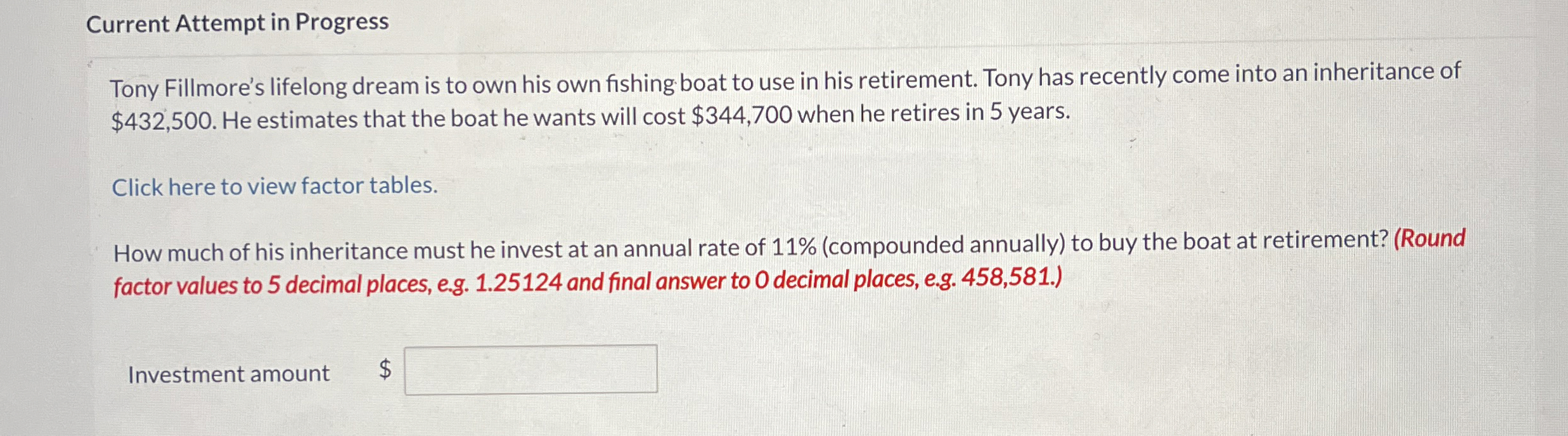 Current Attempt in Progress Tony Fillmore's