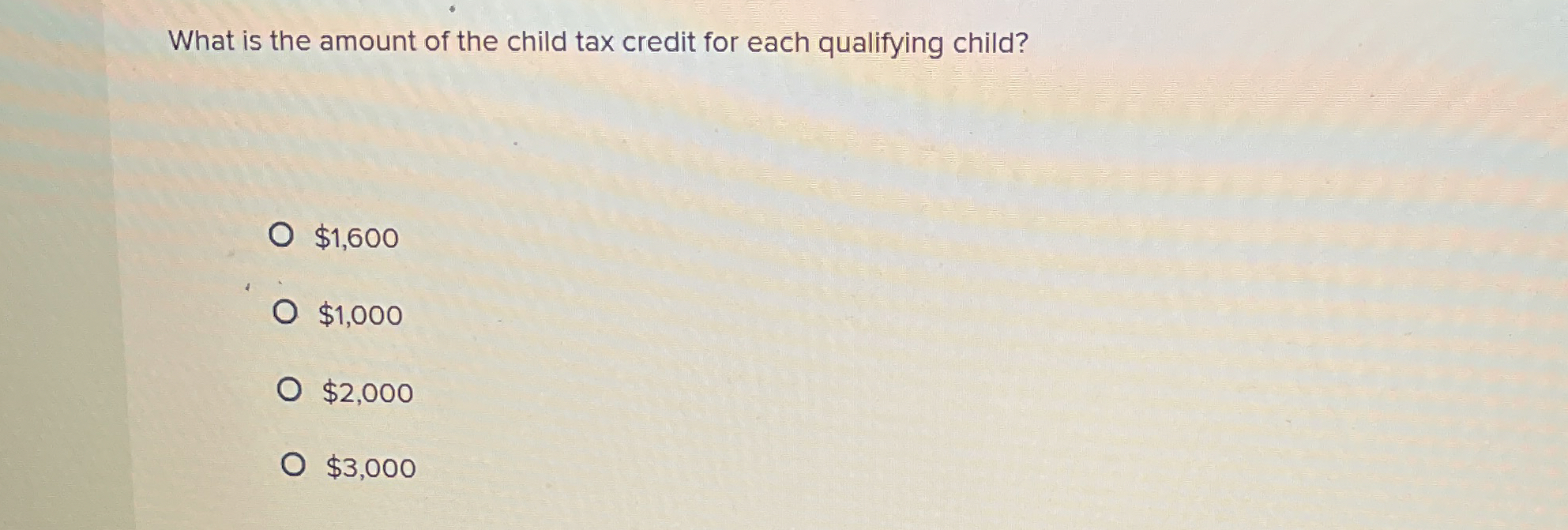 What is the amount of the child tax credit for