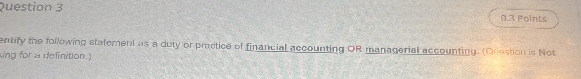 Identify the following statement as a duty or