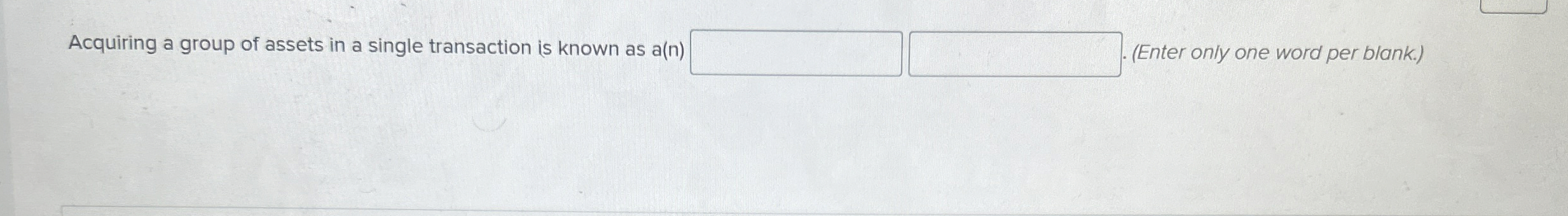 Acquiring a group of assets in a single