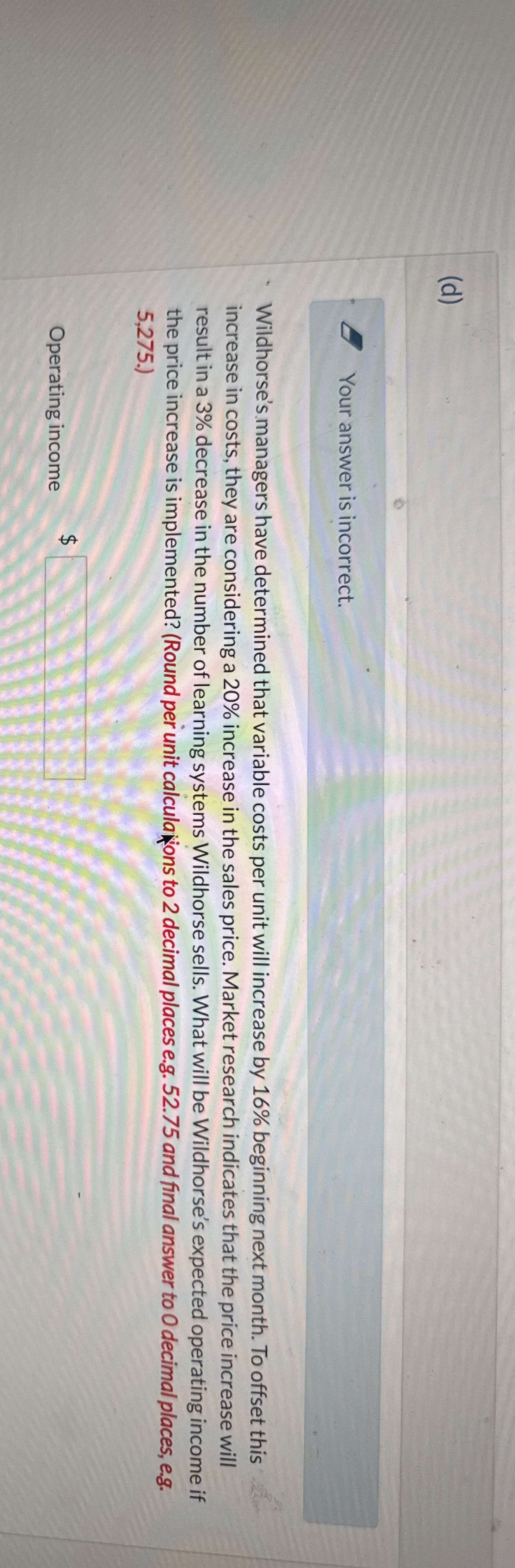 Current Attempt in Progress Wildhorse sells a