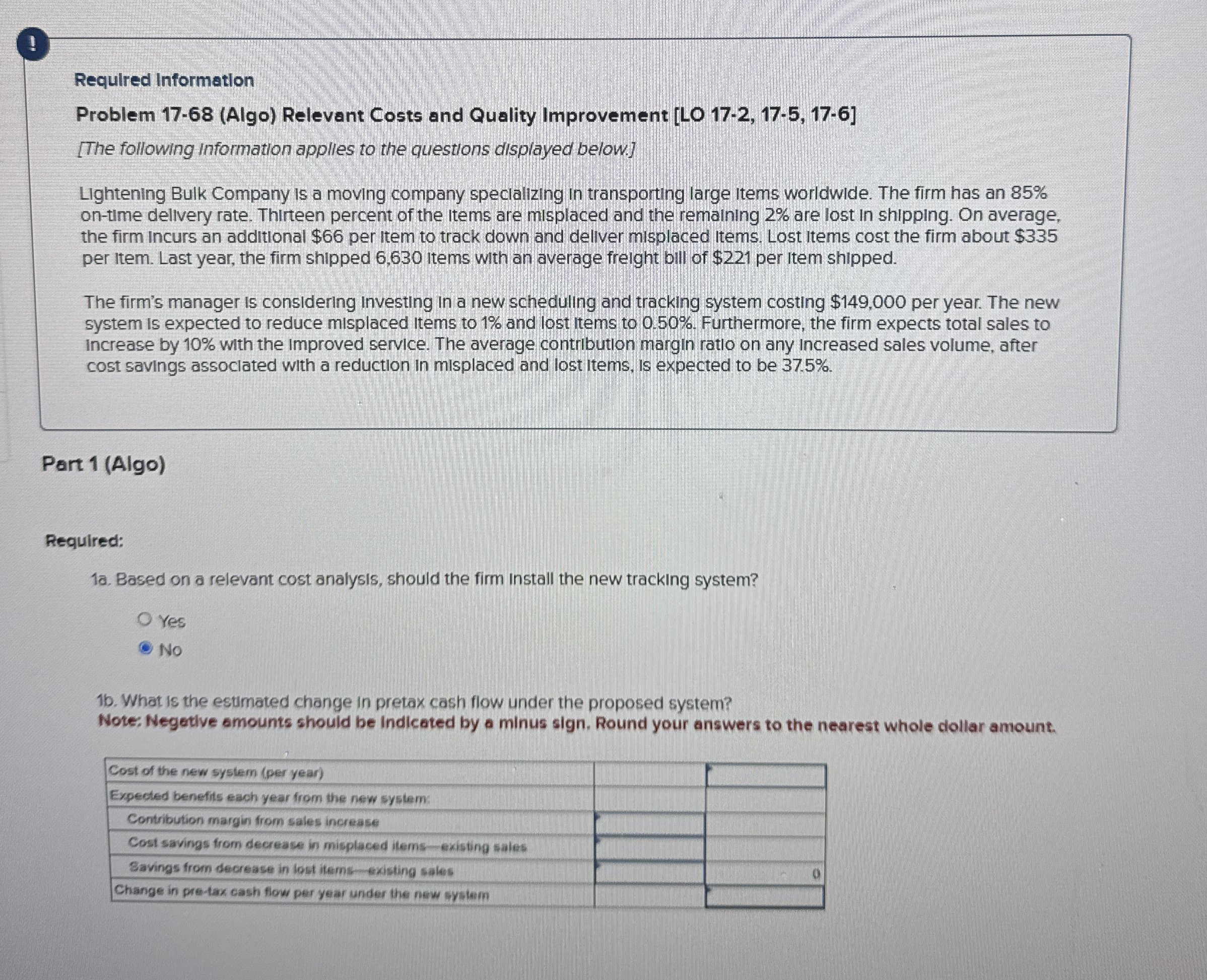 ! Required Information Problem 1 7 - 6 8 ( Algo )