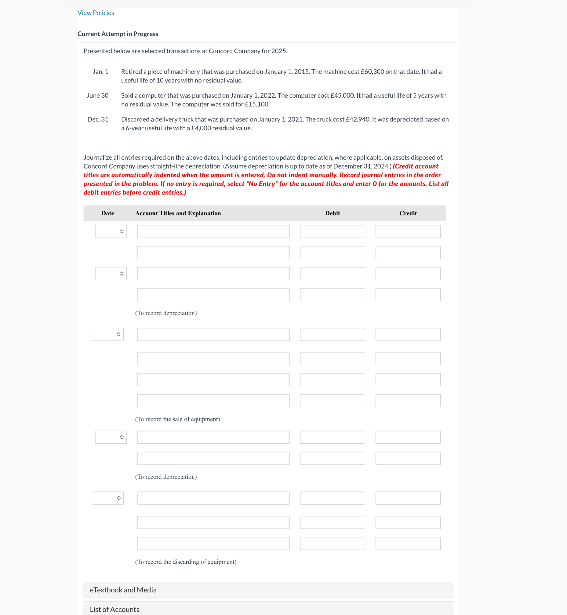View Policies Current Attempt in Progress