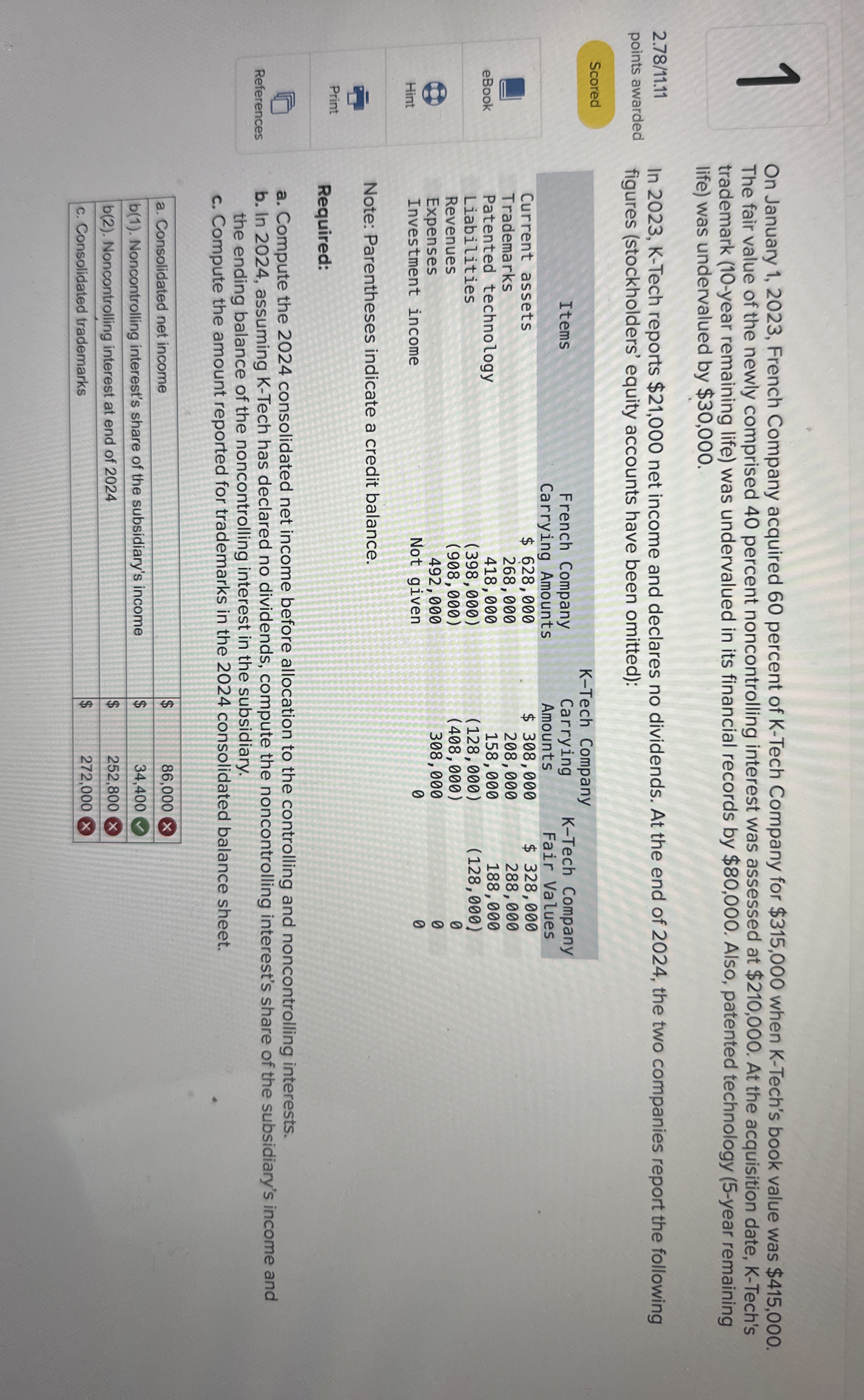 1 2 . 7 8 / 1 1 . 1 1 points awarded On January 1