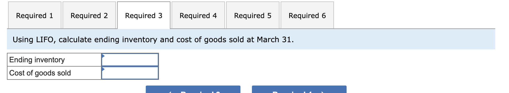 George Bicycle Shop has the following