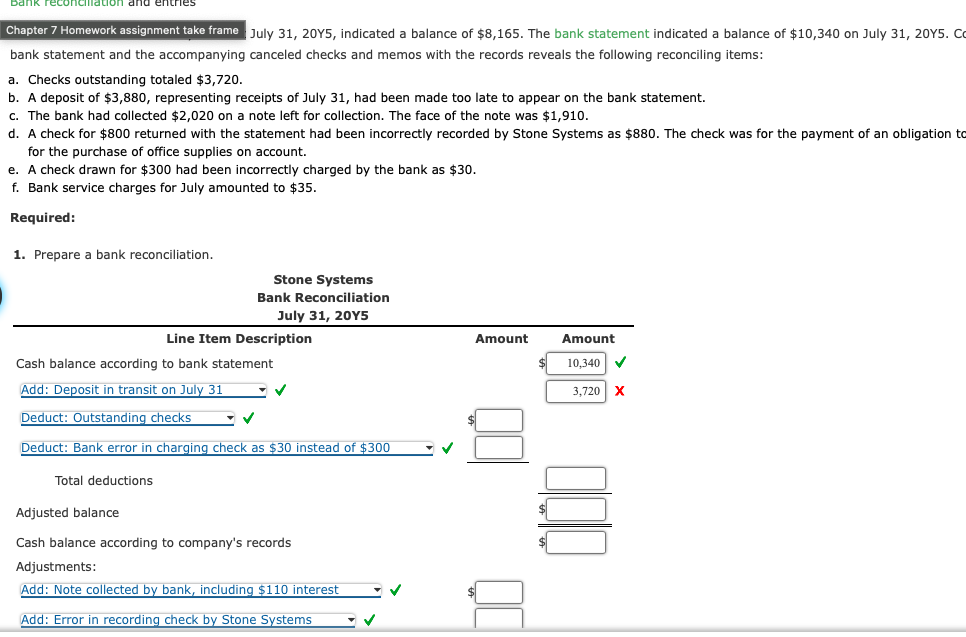 Chapter 7 Homework assignment take frame July 3 1