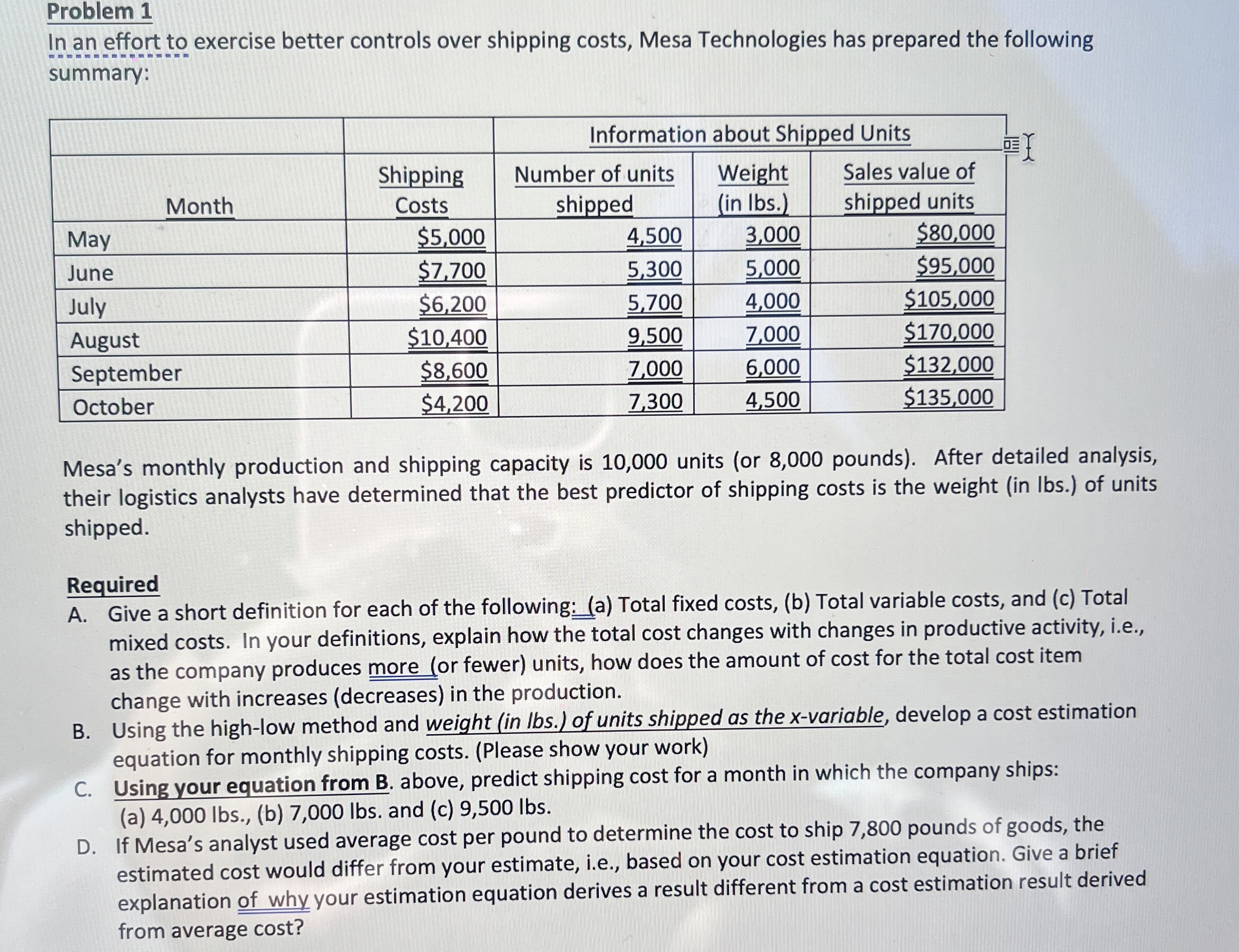 Problem 1 In an effort to exercise better