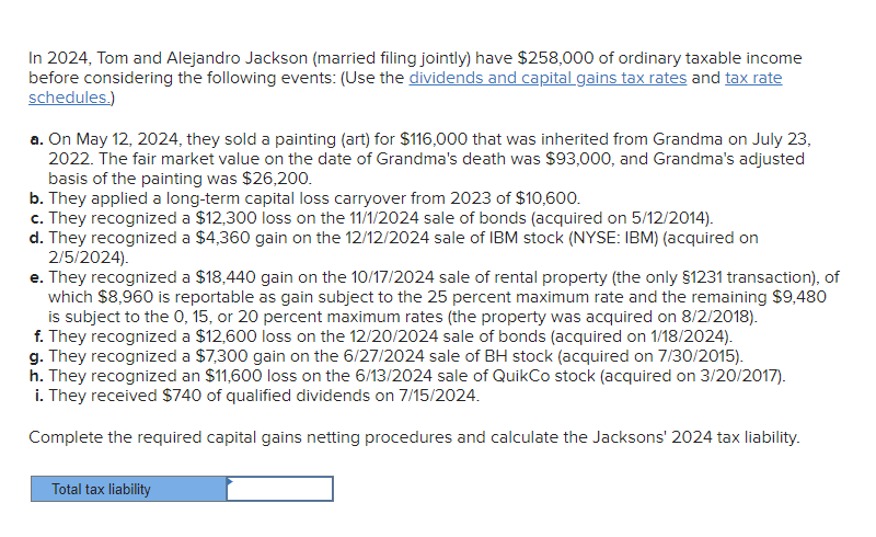 In 2 0 2 4 , Tom and Alejandro Jackson ( married