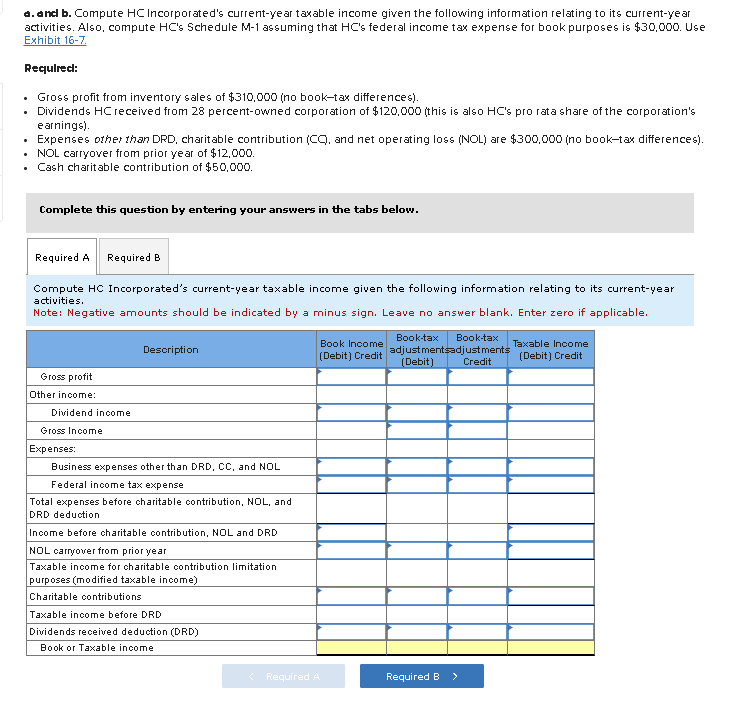 a . and b . Compute HC Incorporated's current -