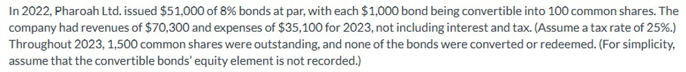 I n 2 0 2 2 , Pharoah L t d . issued $ 5 1 , 0 0