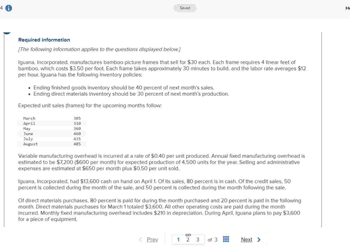 Required information [ The following information