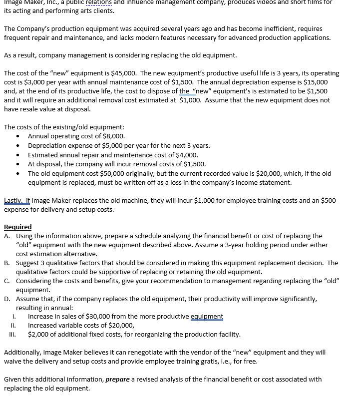 Image Maker, inc., a public relations and