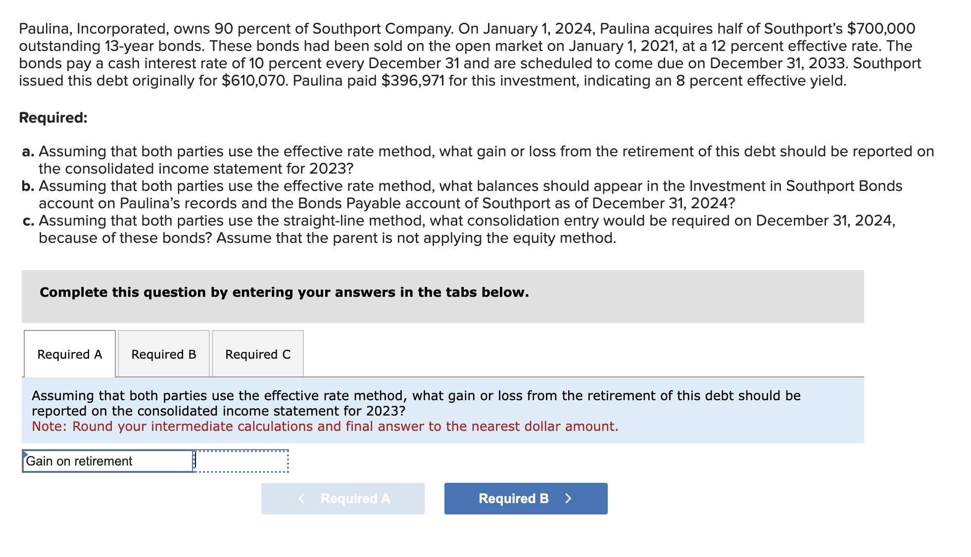 Paulina, Incorporated, owns 9 0 percent of