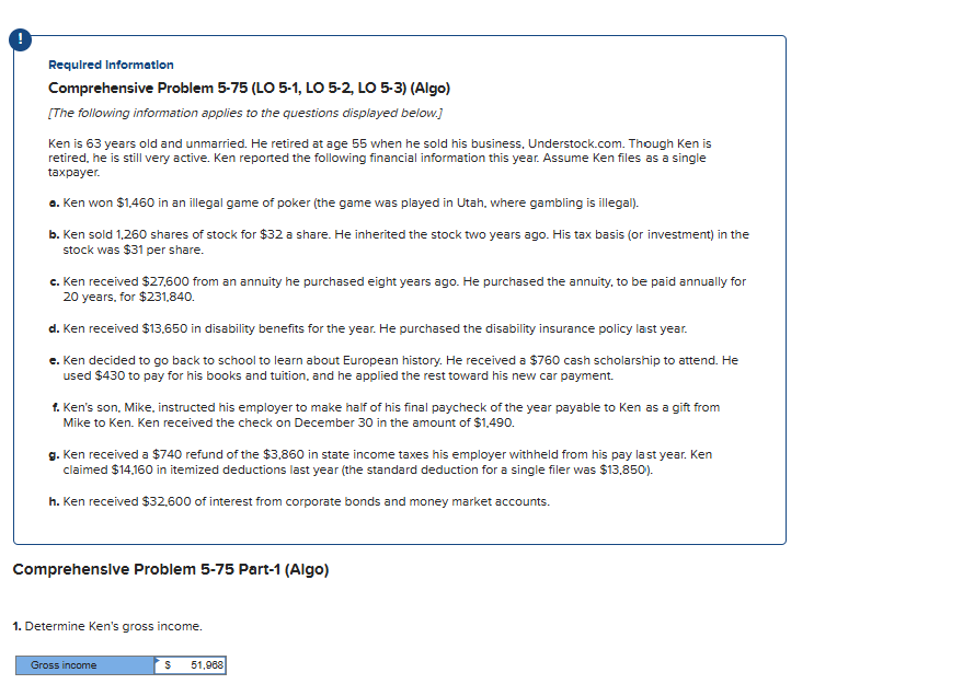 Required Information Comprehensive Problem 5 - 7
