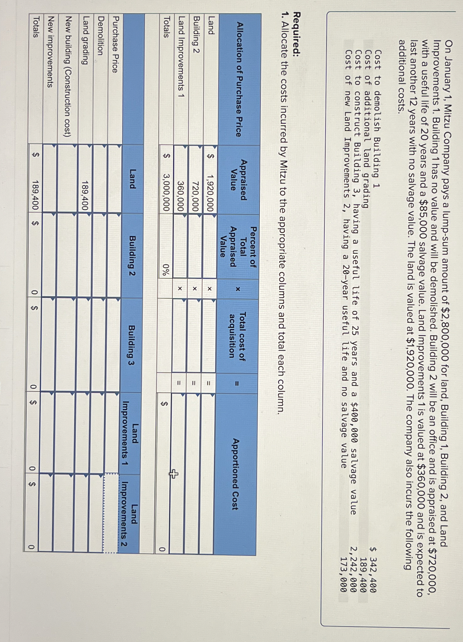 On January 1 , Mitzu Company pays a lump - sum