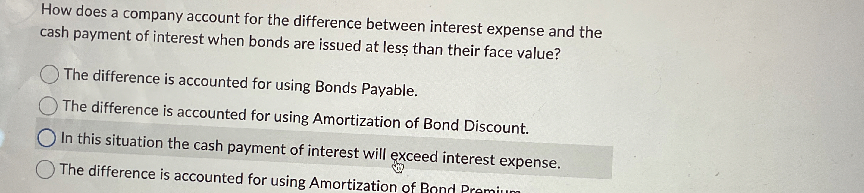 How does a company account for the difference