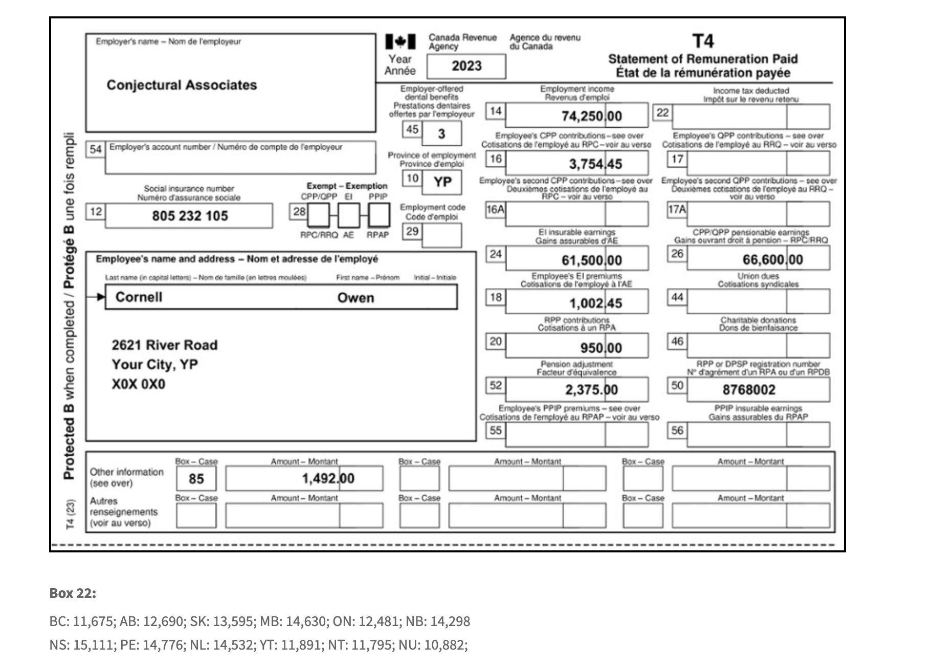 Taxpayers' Information: Taxpayer # 1 Name:Owen