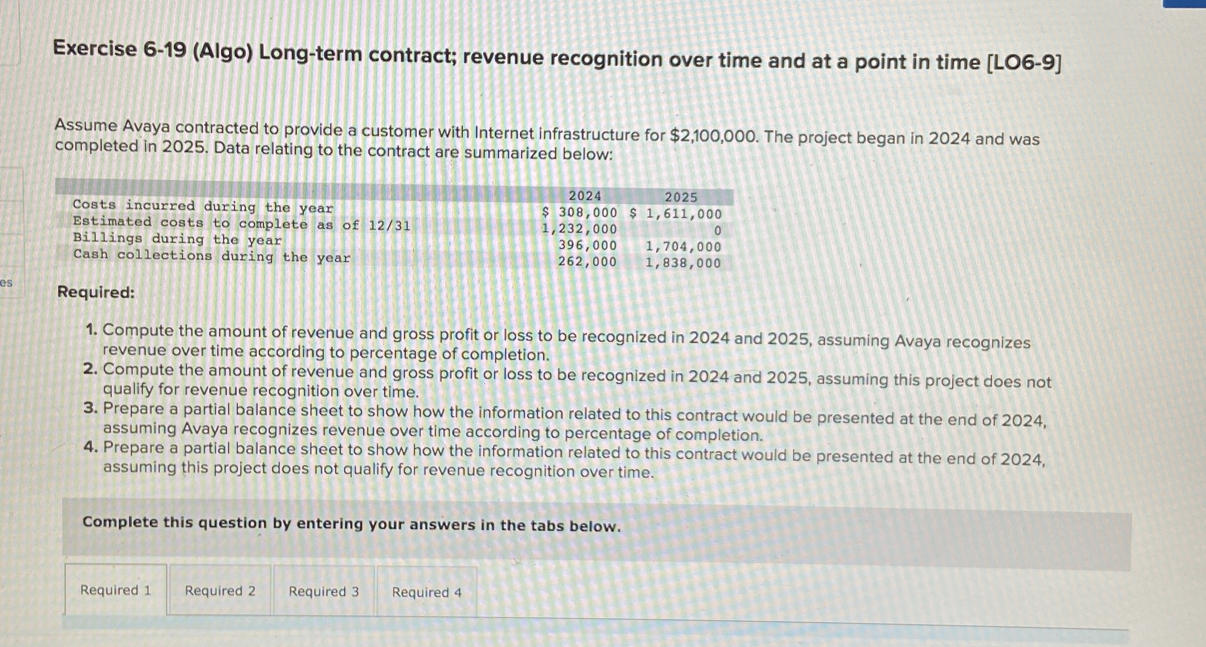 Exercise 6 - 1 9 ( Algo ) Long - term contract;
