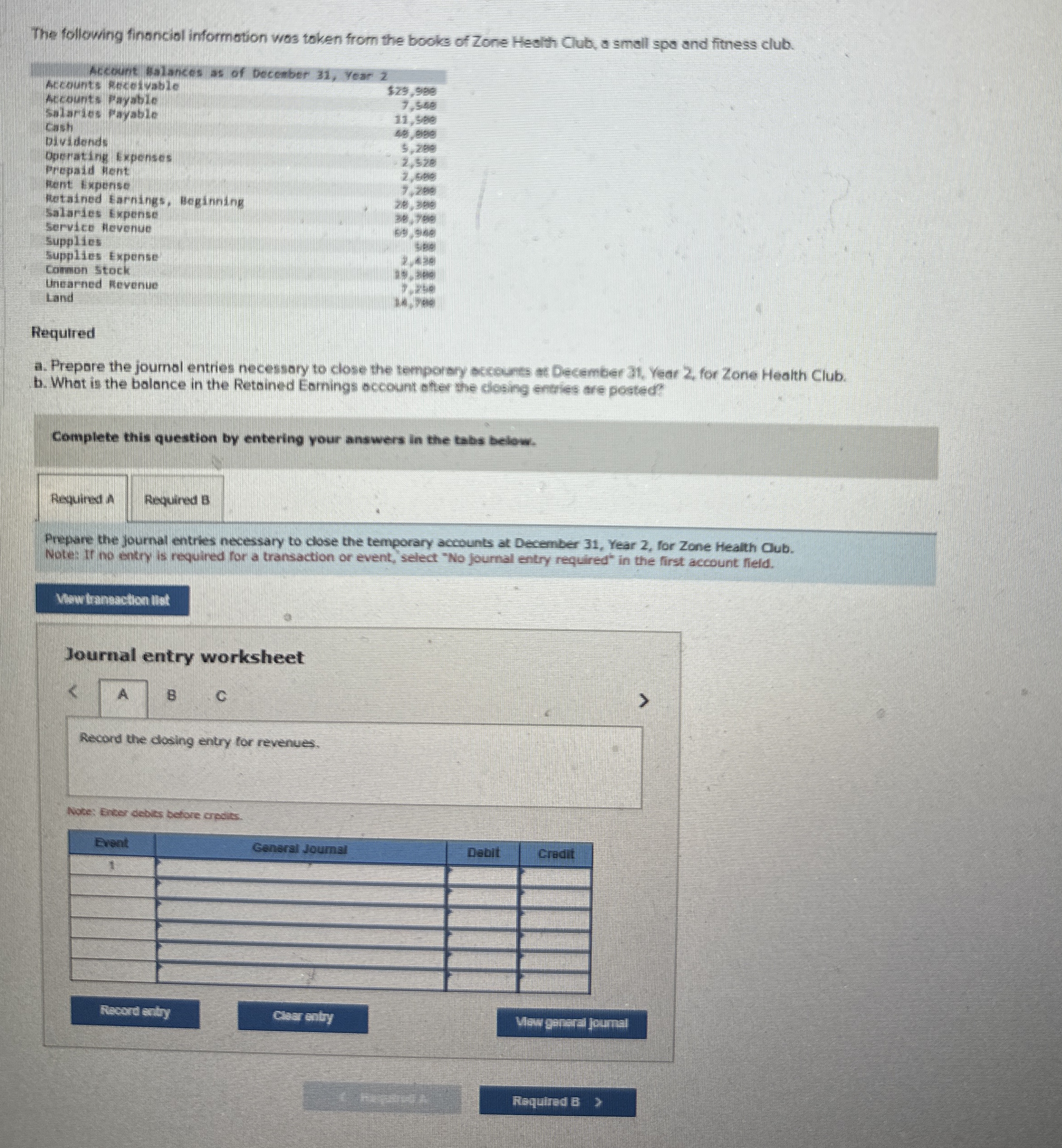 The following finoncial information was taken