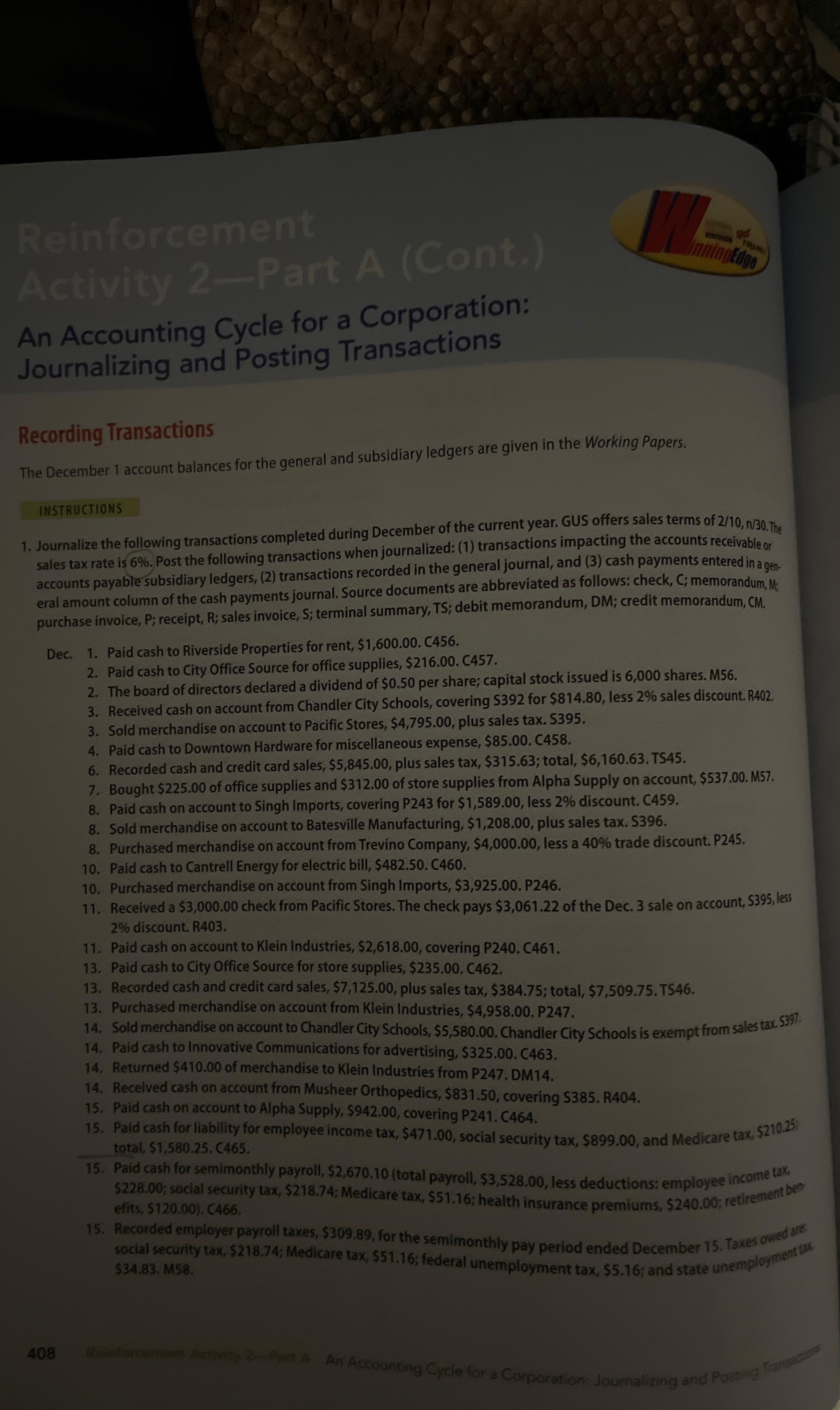 Reinforcement q , q , Part A ( Cont: An