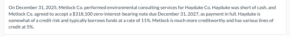 On December 3 1 , 2 0 2 5 , Metlock Co .