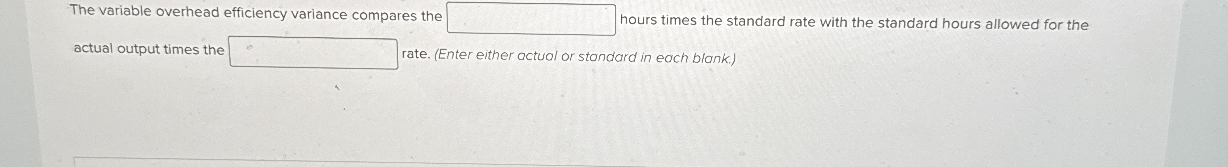 The variable overhead efficiency variance