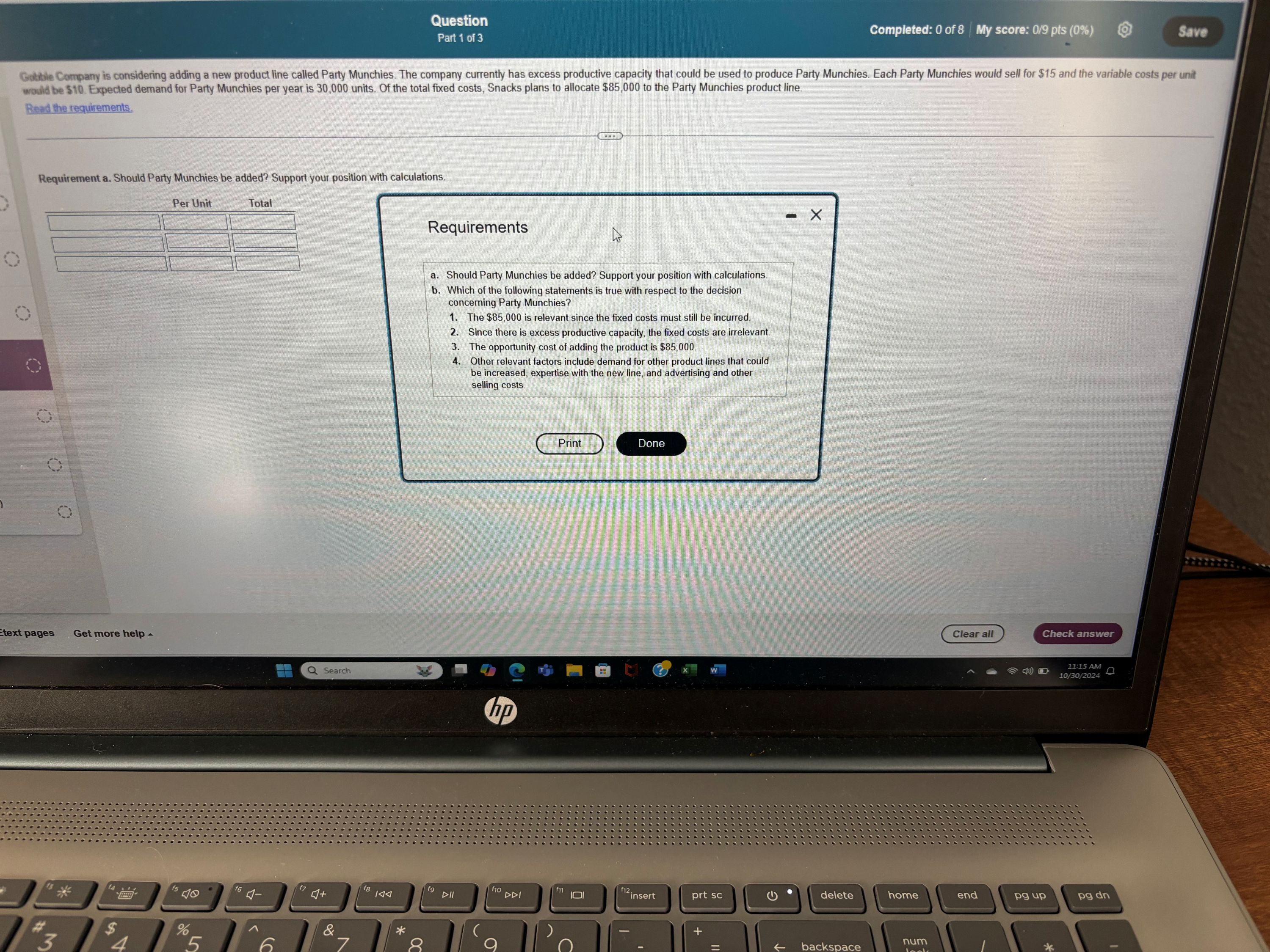 a . Should Party Munchies be added? Support your