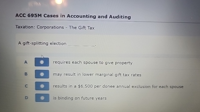 ACC 6 9 5 M Cases in Accounting and Auditing