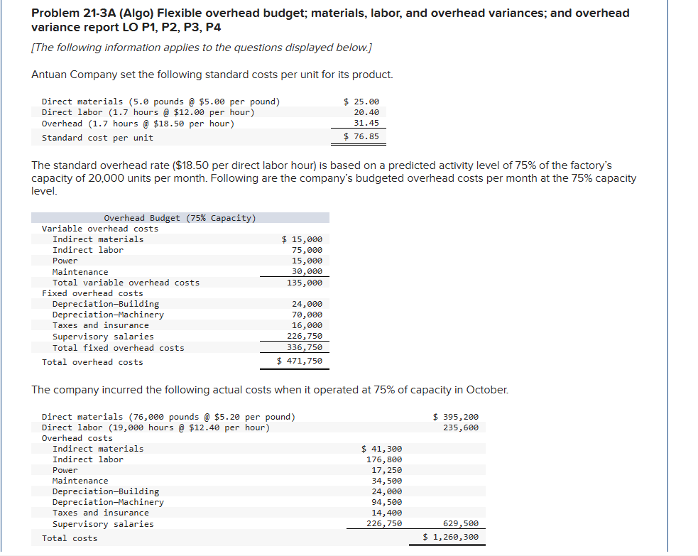 Problem 2 1 - 3 A ( Algo ) Flexible overhead