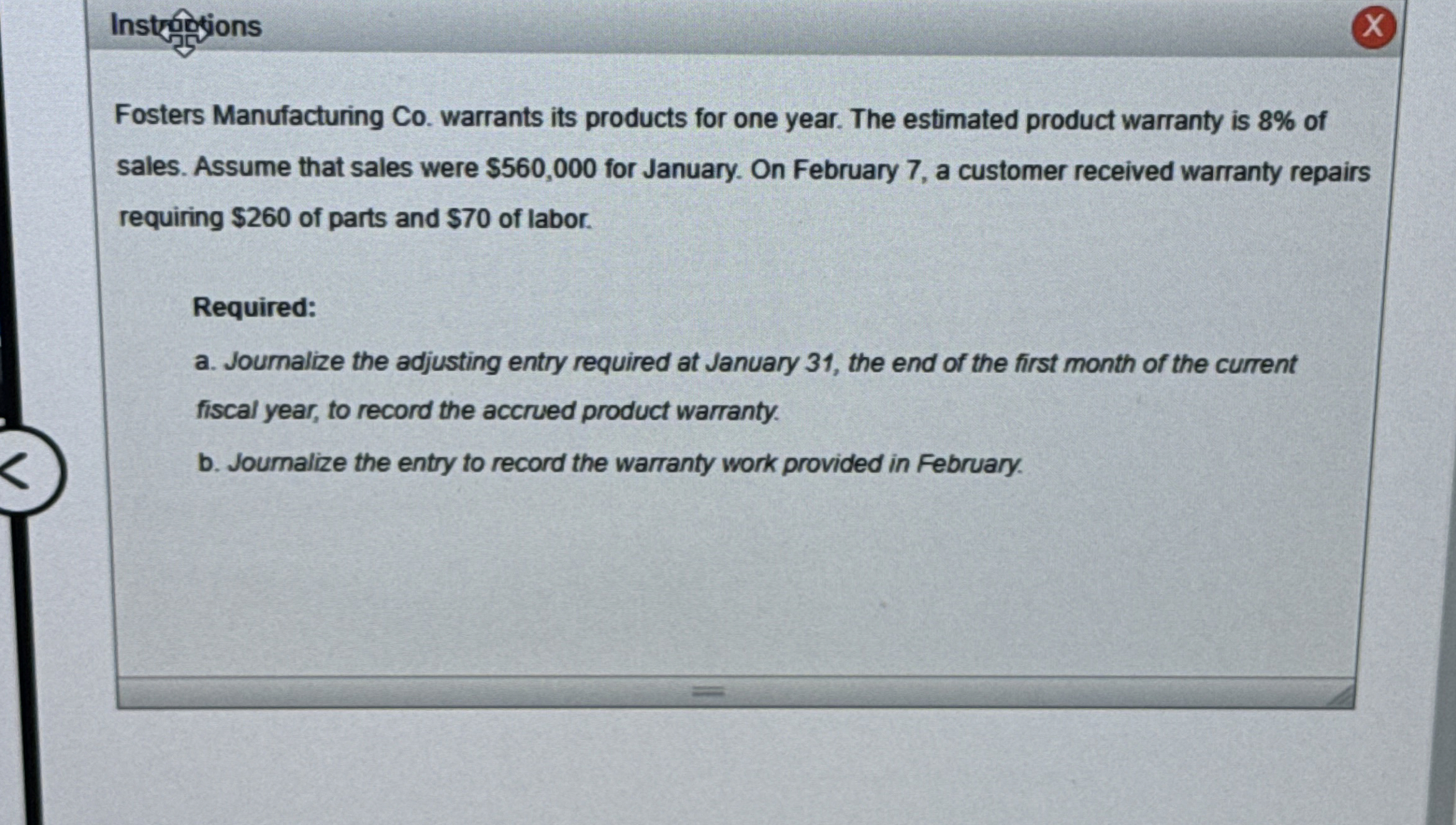 Instagrtions Fosters Manufacturing Co . warrants