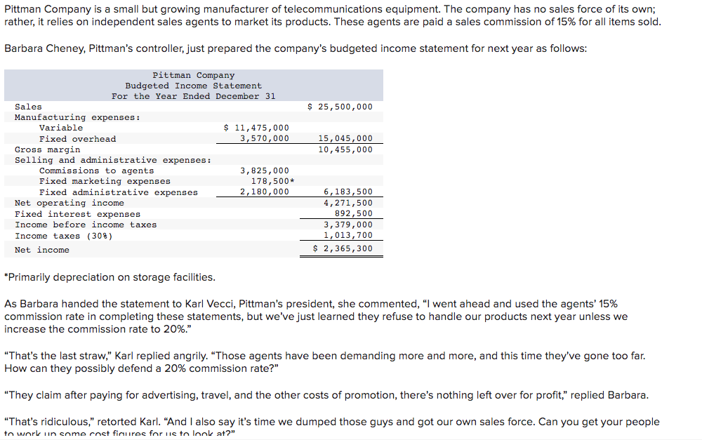 Case ( Algo ) Cost Structure; Break - Even and