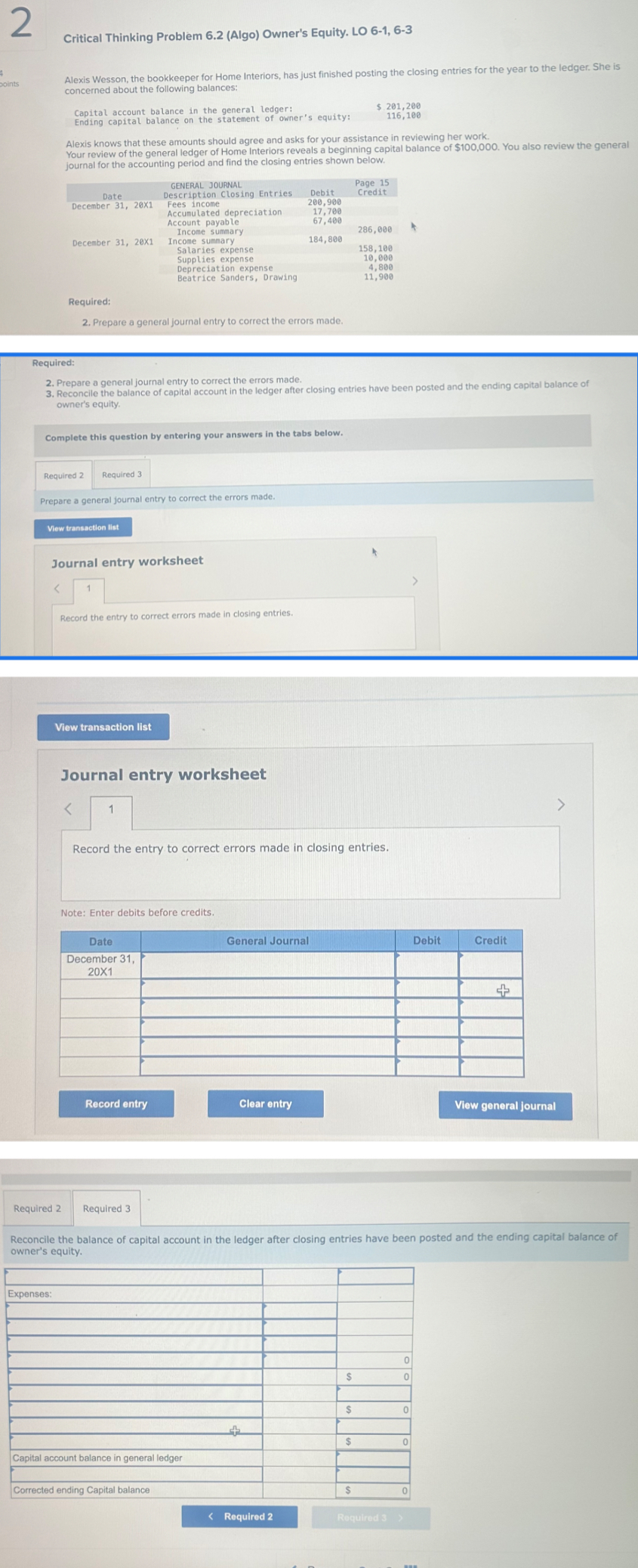 2 Critical Thinking Problem 6 . 2 ( Algo )