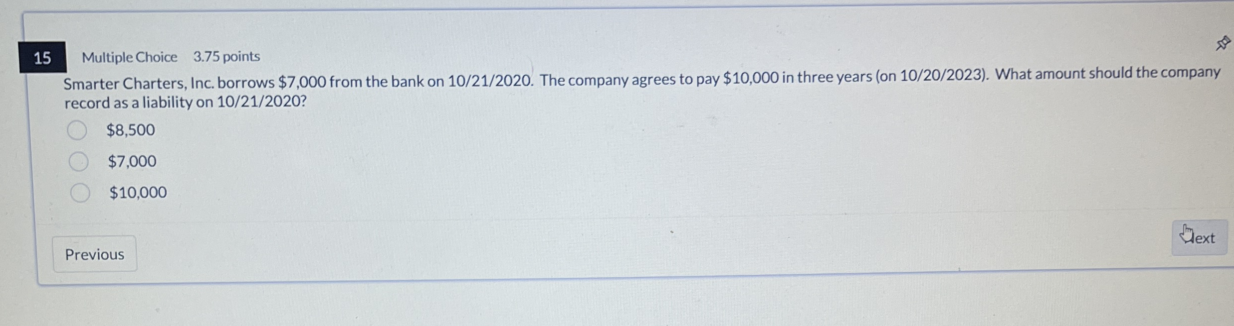 1 5 Multiple Choice 3 . 7 5 points Smarter