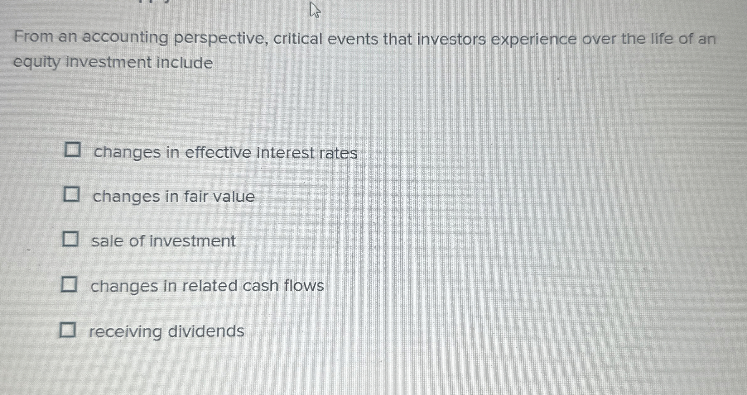 From an accounting perspective, critical events