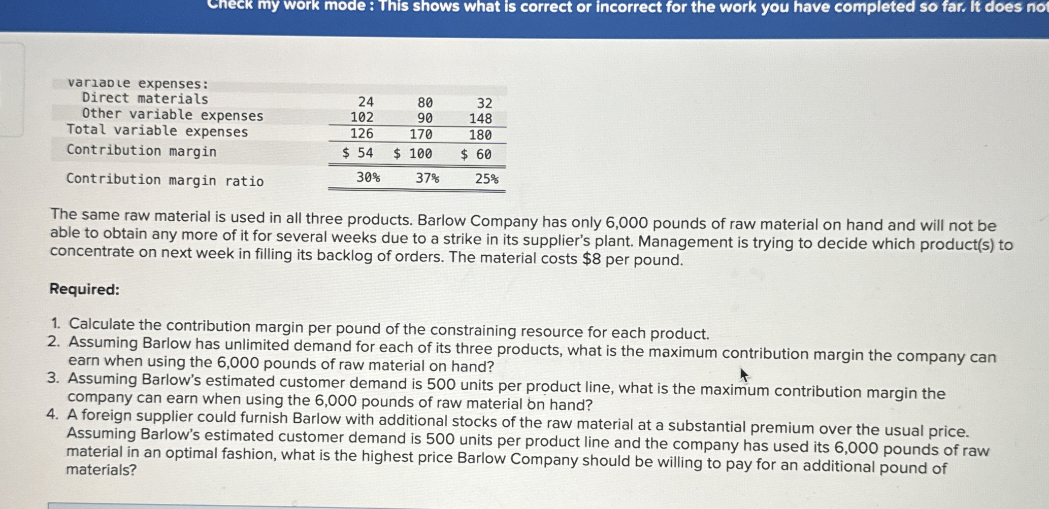 Cneck my work mode : This shows what is correct