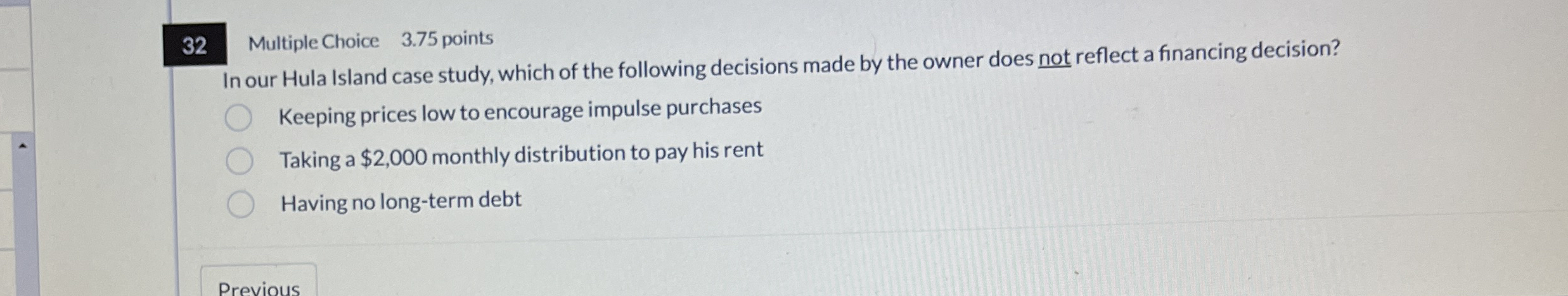 3 2 Multiple Choice 3 . 7 5 points In our Hula