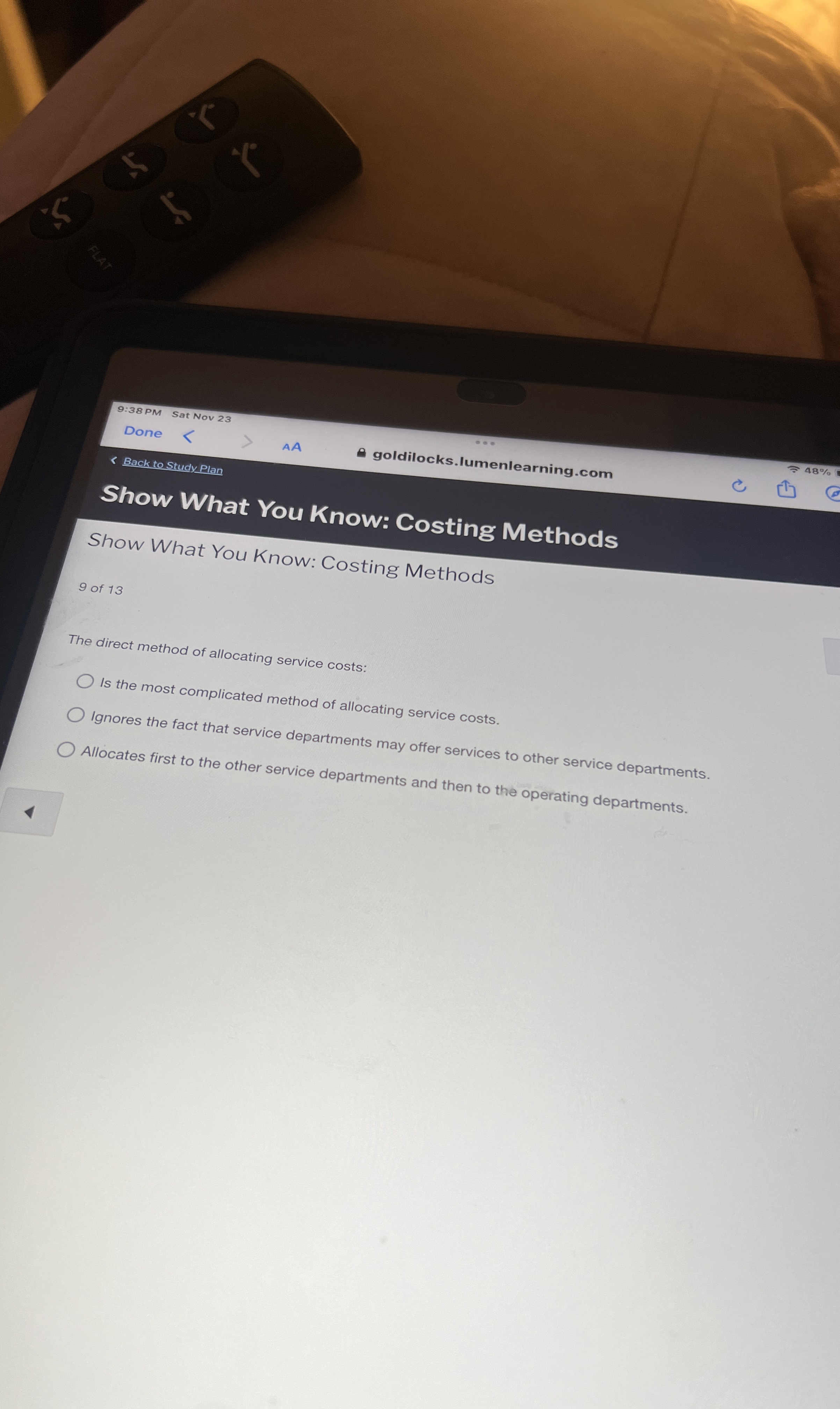 9 : 3 8 PM Sat Nov 2 3 Done AA