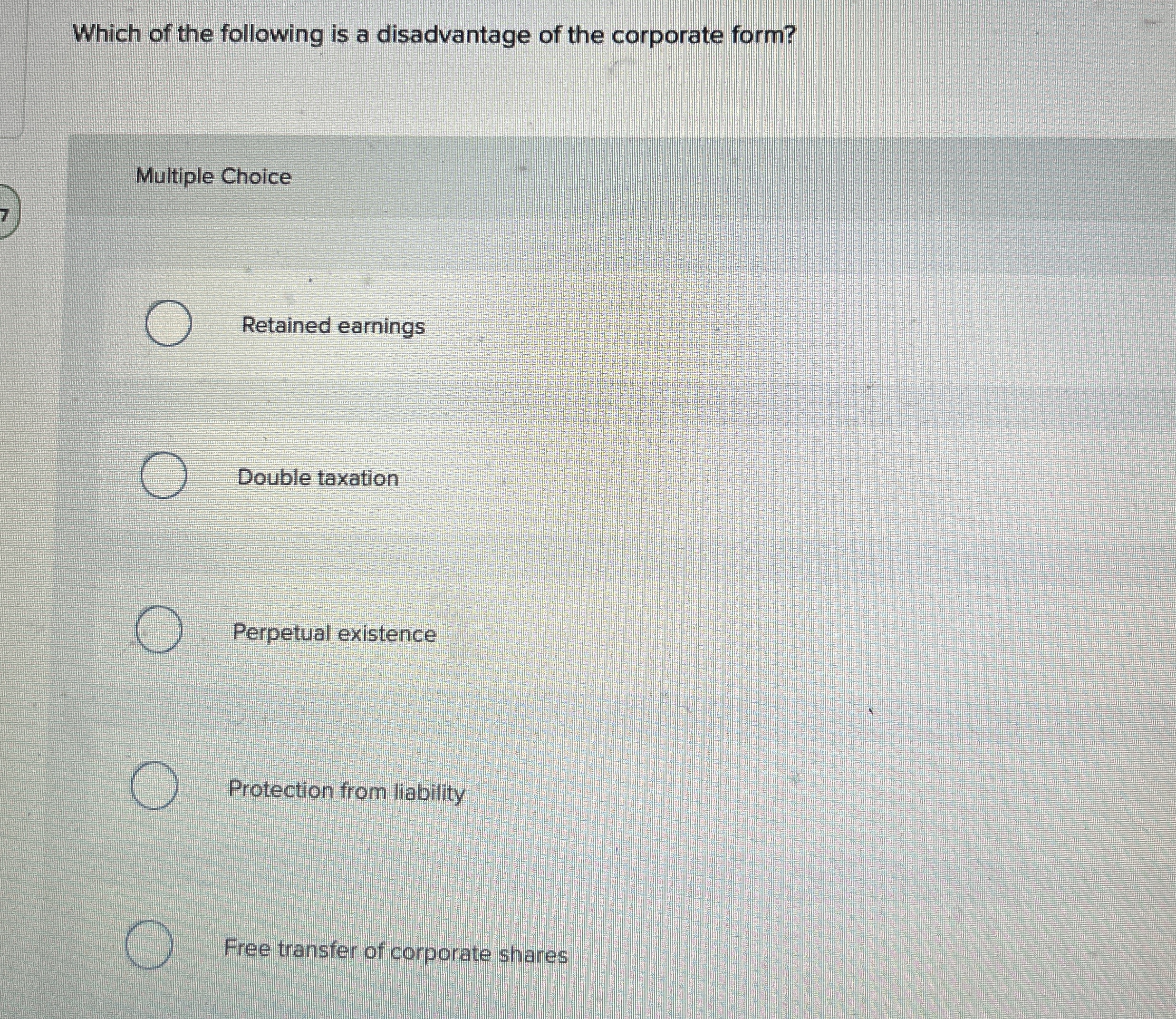 Which of the following is a disadvantage of the