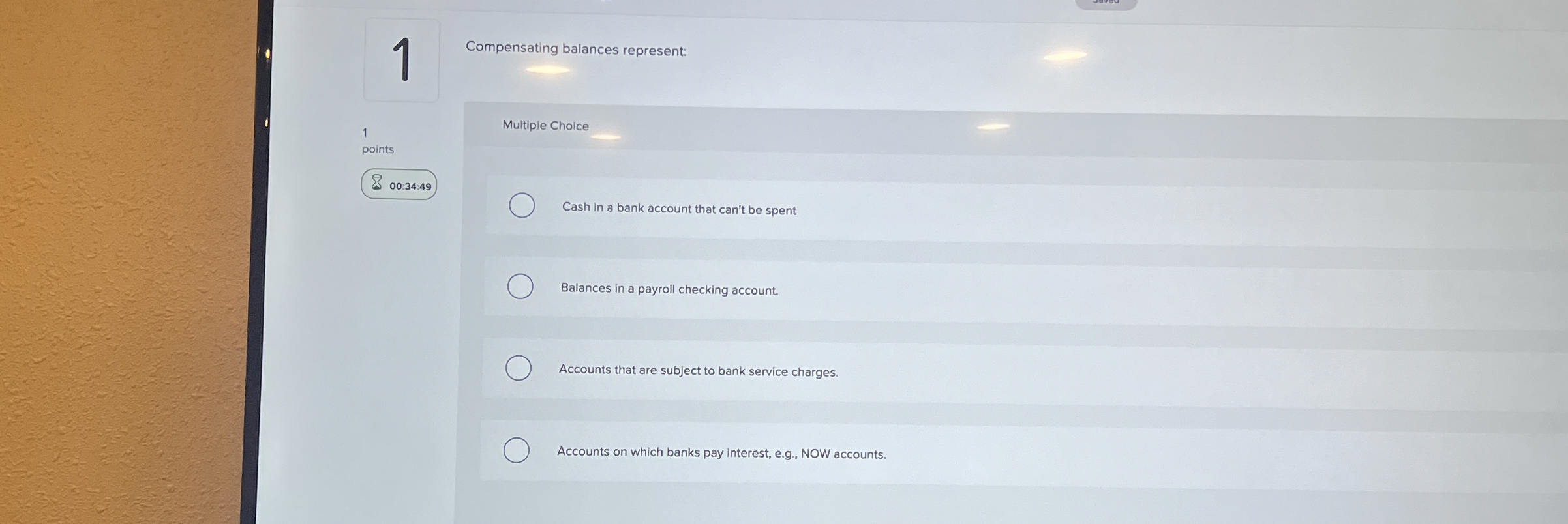 Compensating balances represent: 1 Multiple