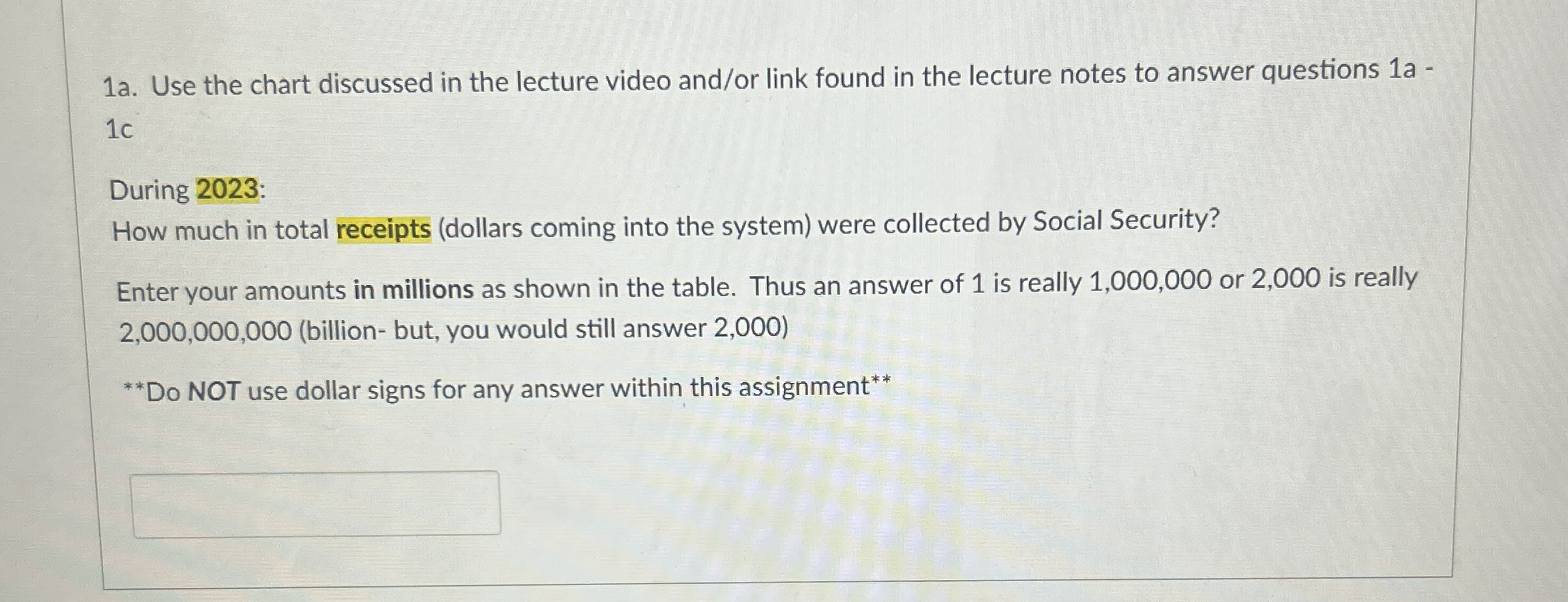 1 a . Use the chart discussed in the lecture