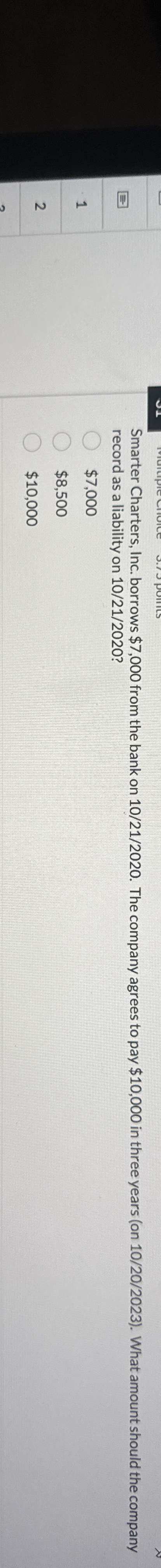 Smarter Charters, Inc. borrows $ 7 , 0 0 0 from