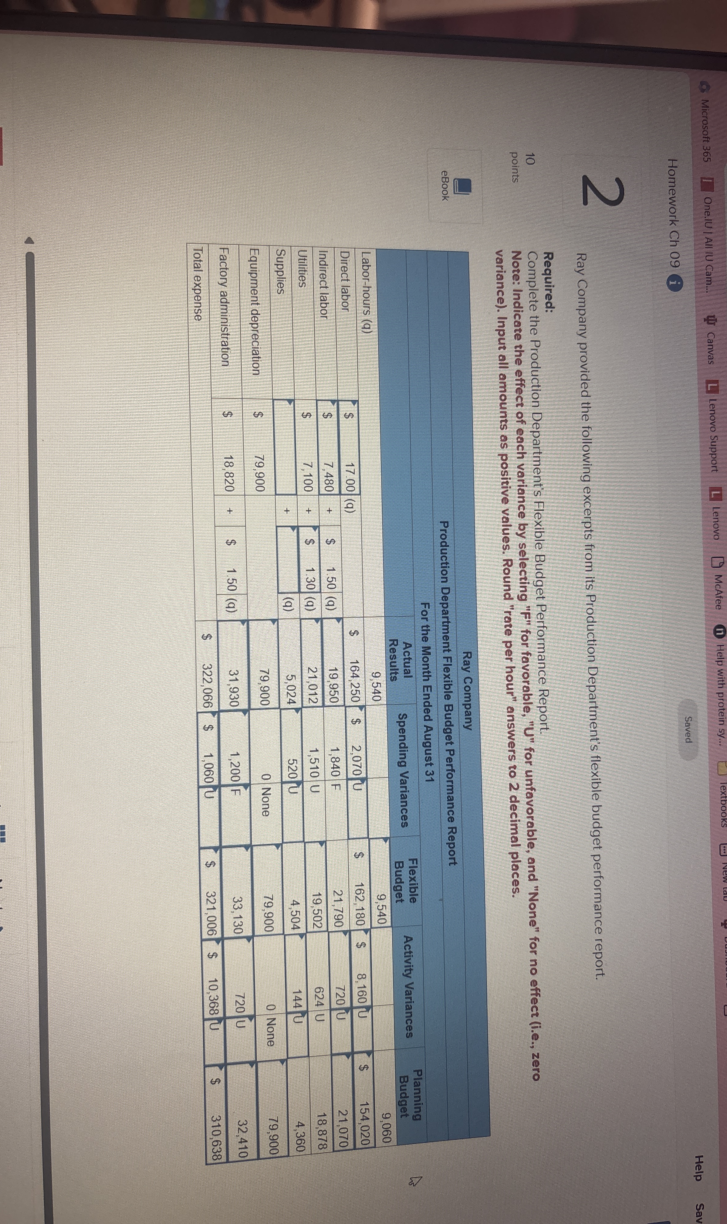 What is the fixed cost and variable cost for