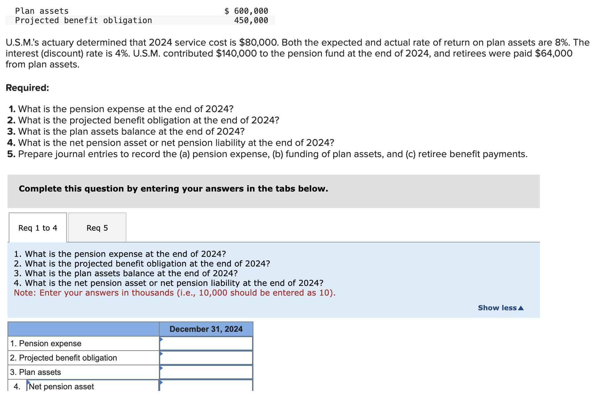 U . S . M . ' s actuary determined that 2 0 2 4
