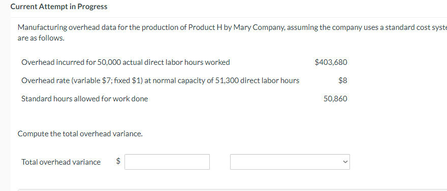 Current Attempt in Progress Manufacturing